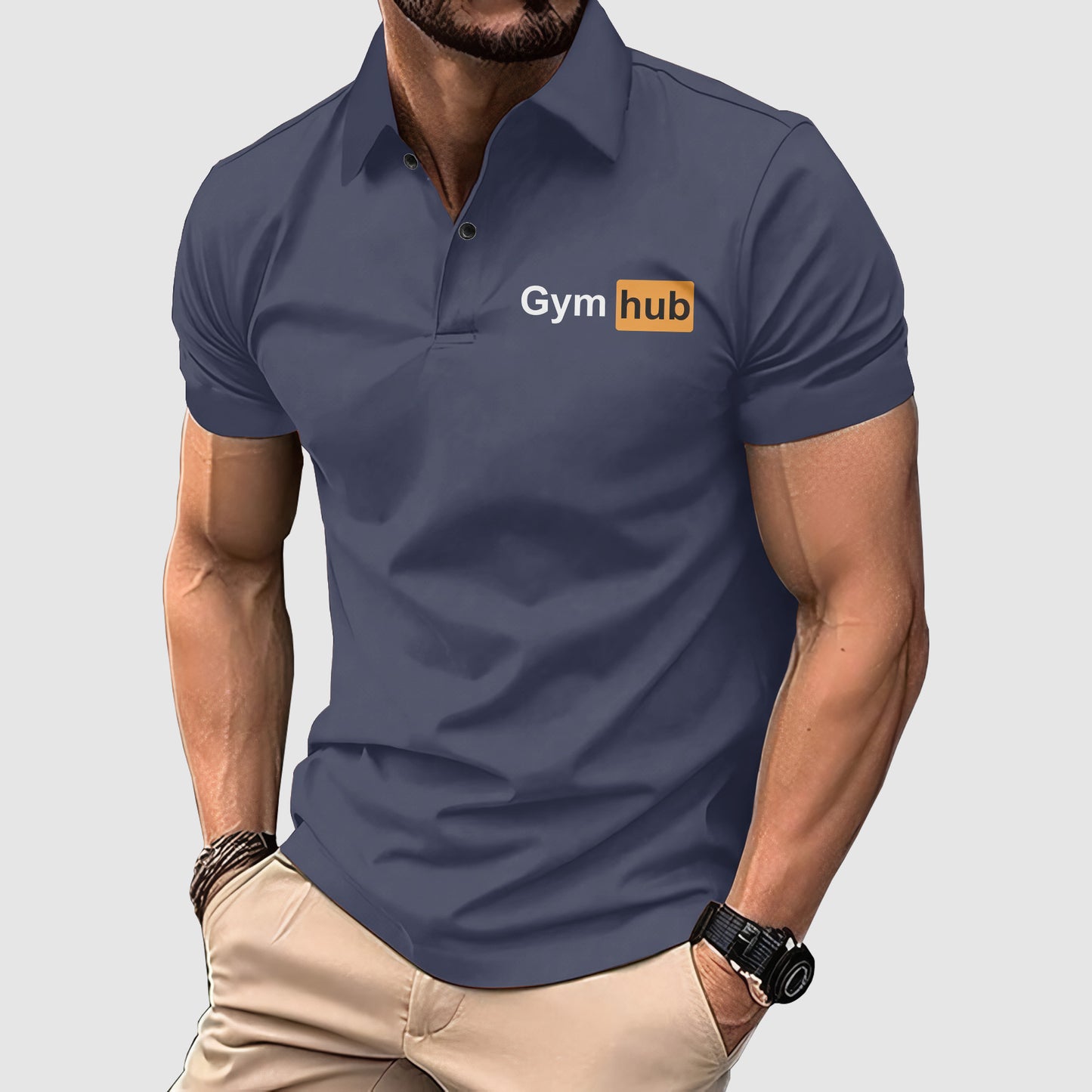 FlexFit Gym Polo Shirt: Performance & Style in Motion- TT00698