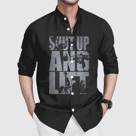 GymPro Stand Collar Button Shirt- TT00805