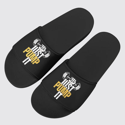 PU Leather Slippers with PVC Sole: Gym Lovers- TT00900