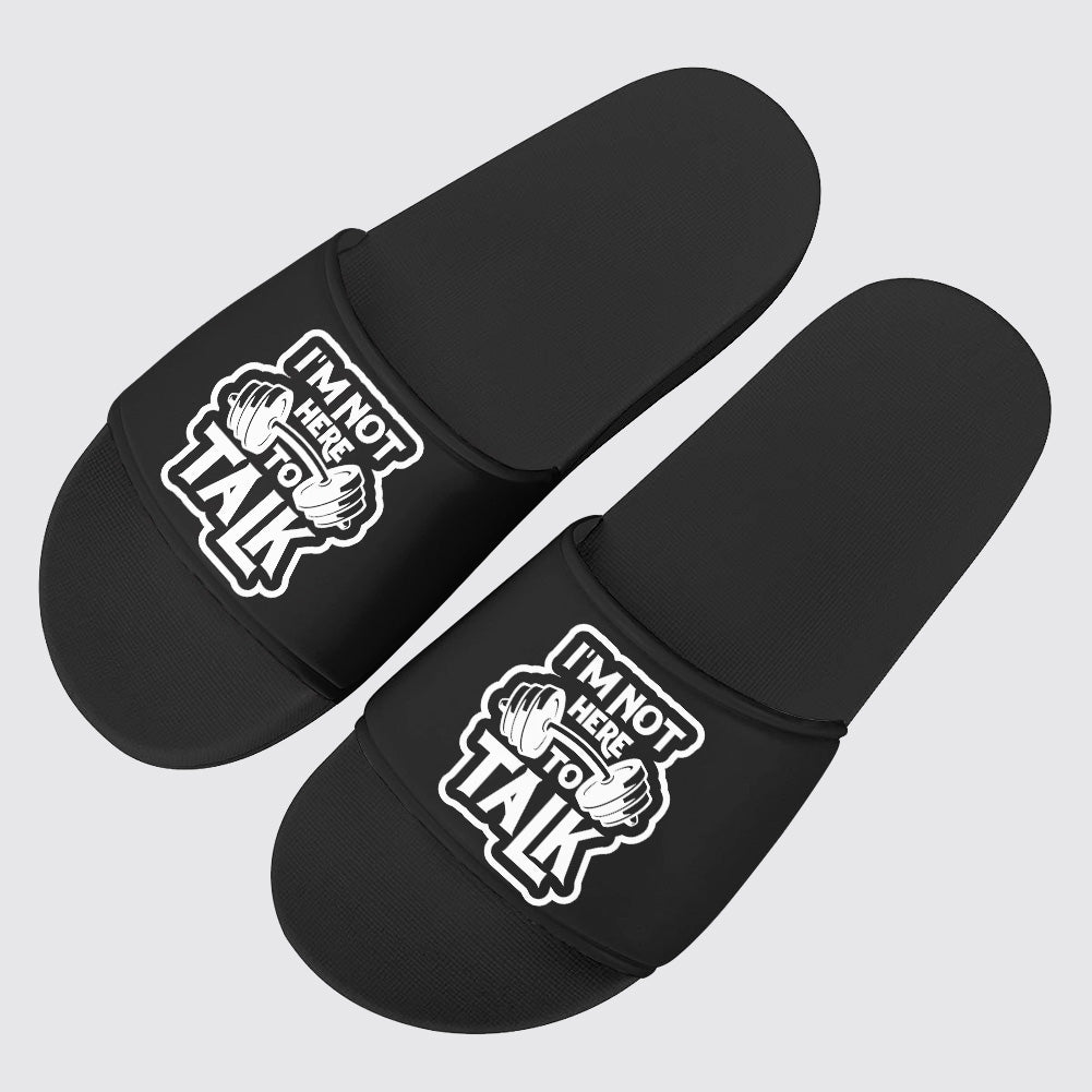 PU Leather Slippers with PVC Sole: Gym Lovers- TT00901