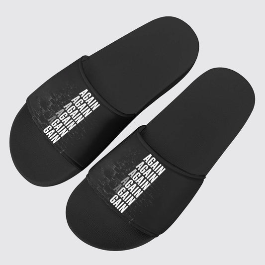 PU Leather Slippers with PVC Sole: Gym Lovers- TT00918