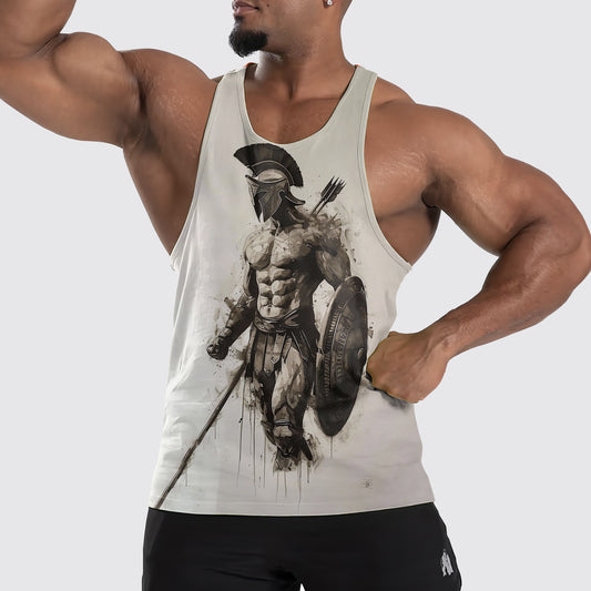 Warrior Spirit 3D Tank Top – Fierce Battle Artwork for Gym Warriors- TT01493