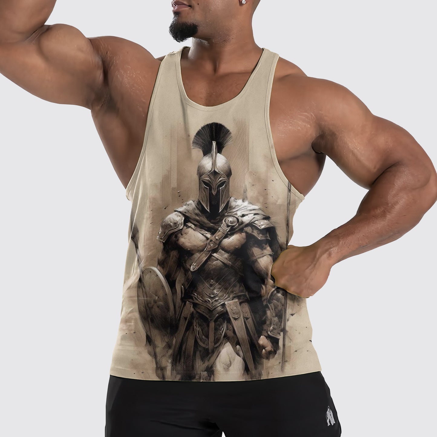 Warrior Spirit 3D Tank Top – Fierce Battle Artwork for Gym Warriors- TT01495