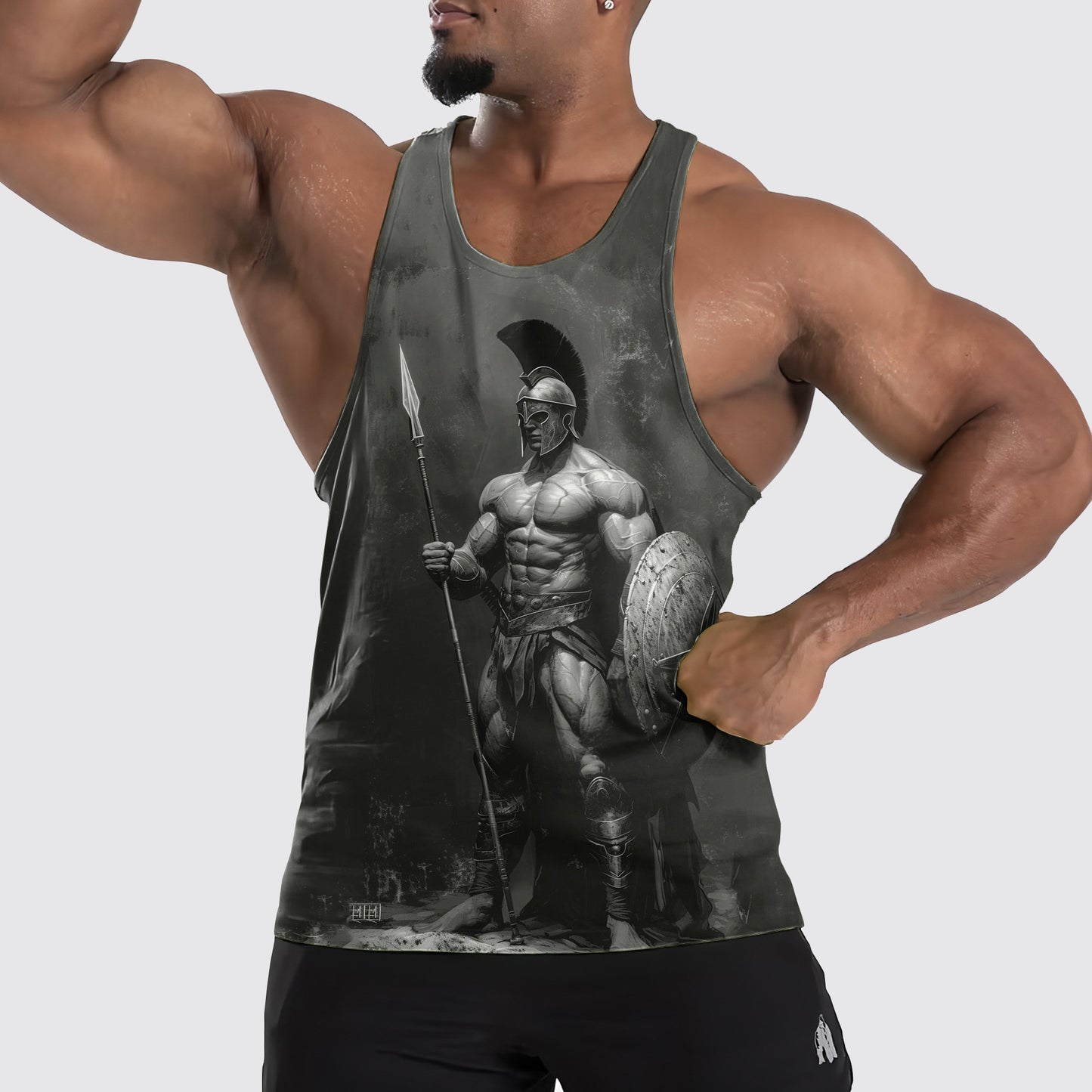 Warrior Spirit 3D Tank Top – Fierce Battle Artwork for Gym Warriors- TT01497