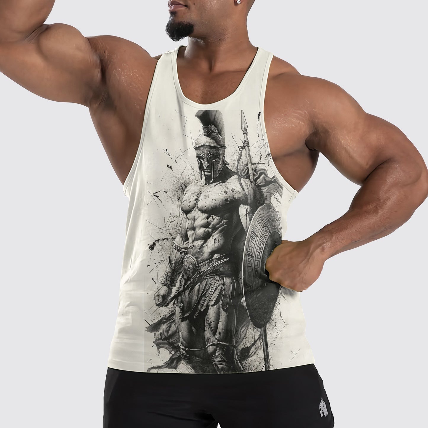 Warrior Spirit 3D Tank Top – Fierce Battle Artwork for Gym Warriors- TT01505