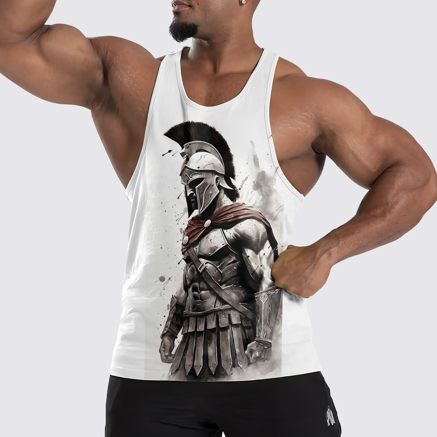 Warrior Spirit 3D Tank Top – Fierce Battle Artwork for Gym Warriors- TT01508