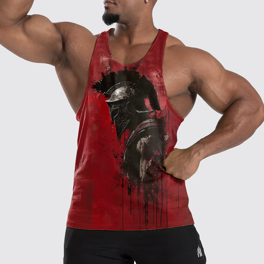 Warrior Spirit 3D Tank Top – Fierce Battle Artwork for Gym Warriors- TT01509