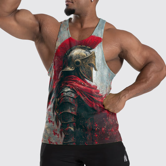 Warrior Spirit 3D Tank Top – Fierce Battle Artwork for Gym Warriors- TT01514