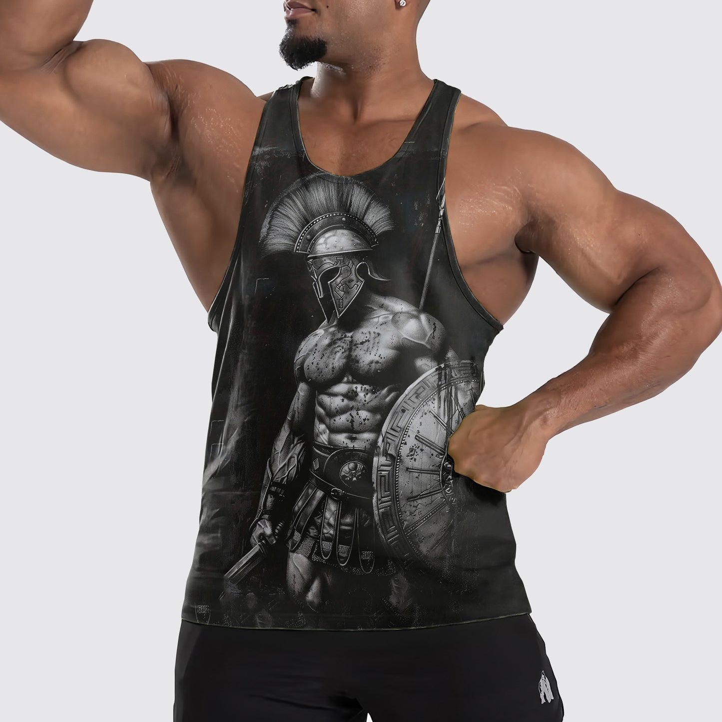 Warrior Spirit 3D Tank Top – Fierce Battle Artwork for Gym Warriors- TT01517