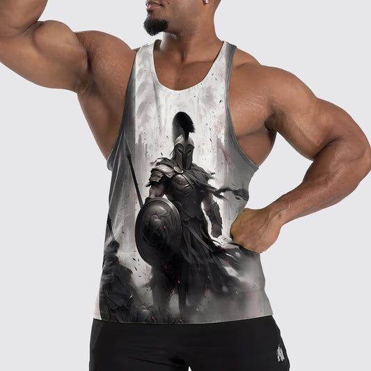 Warrior Spirit 3D Tank Top – Fierce Battle Artwork for Gym Warriors- TT01519