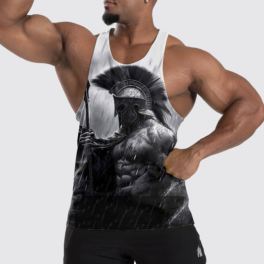 Warrior Spirit 3D Tank Top – Fierce Battle Artwork for Gym Warriors- TT01525