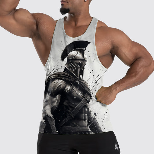 Warrior Spirit 3D Tank Top – Fierce Battle Artwork for Gym Warriors- TT01528