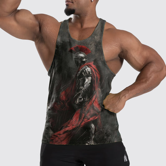 Warrior Spirit 3D Tank Top – Fierce Battle Artwork for Gym Warriors- TT01538