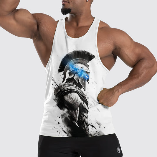 Warrior Spirit 3D Tank Top – Fierce Battle Artwork for Gym Warriors- TT01549