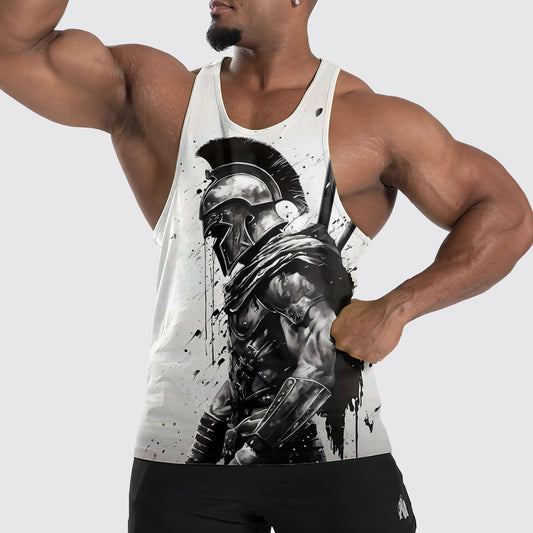 Warrior Spirit 3D Tank Top – Fierce Battle Artwork for Gym Warriors- TT01550