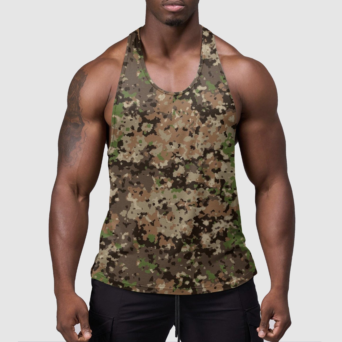 StealthFlex Camo Tank Top- Performance Fit for Bodybuilders- TT01566