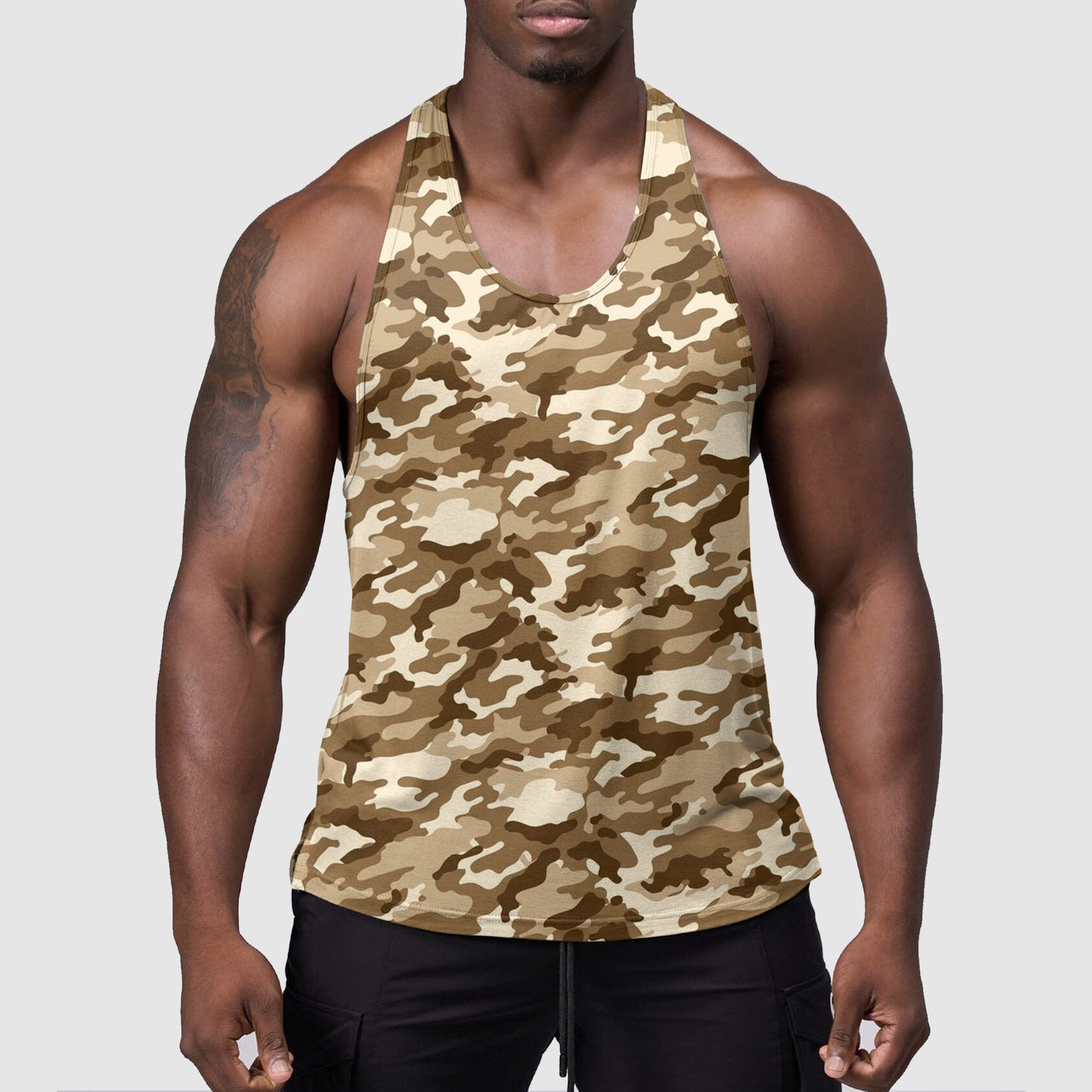 StealthFlex Camo Tank Top- Performance Fit for Bodybuilders- TT01573