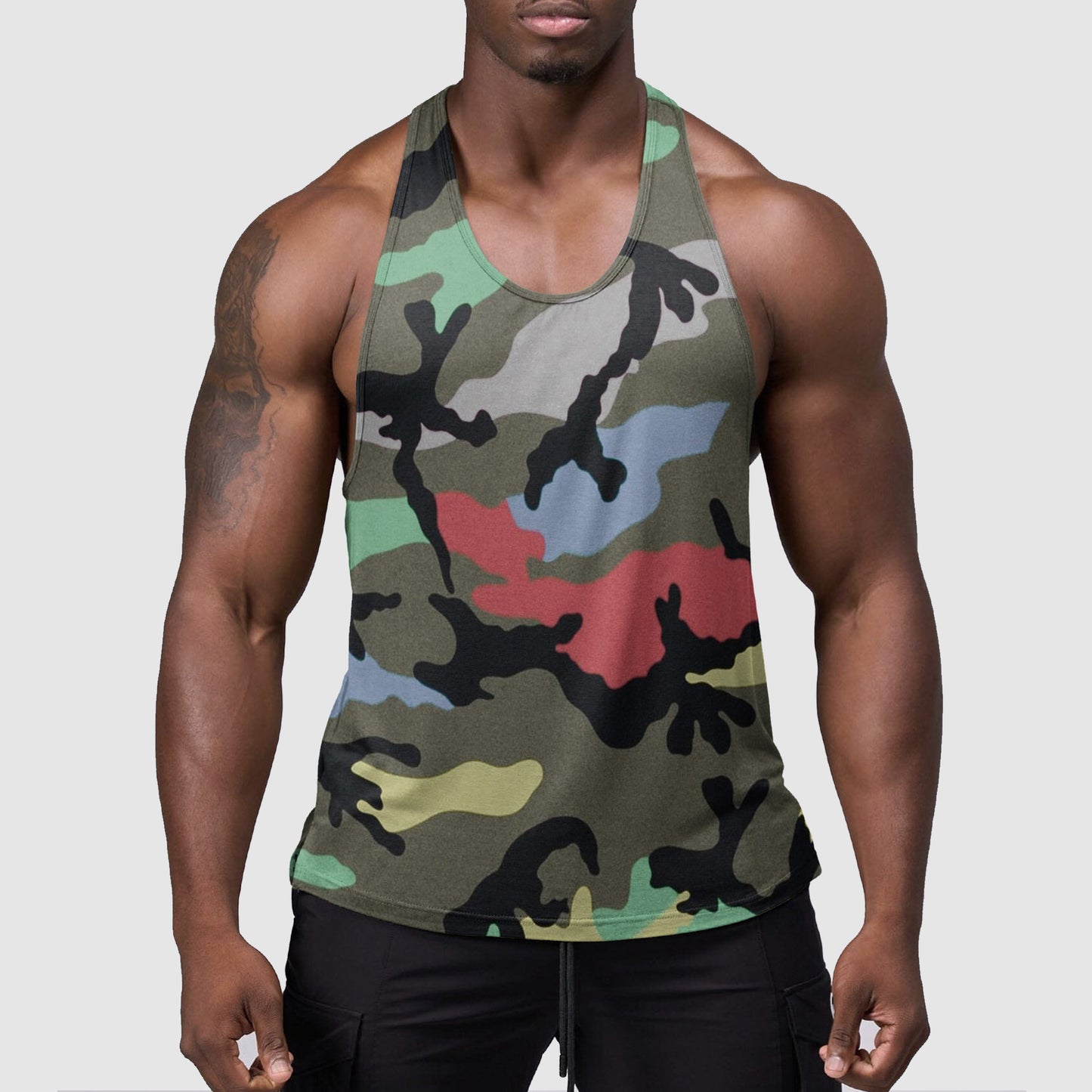 StealthFlex Camo Tank Top- Performance Fit for Bodybuilders- TT01590