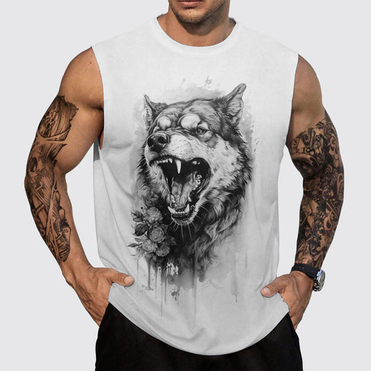 Wolf Round Neck Tank Top – Untamed Spirit Edition- TT01756