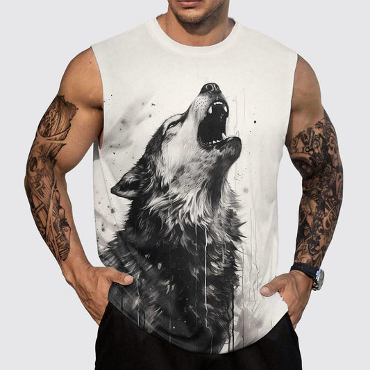 Wolf Round Neck Tank Top – Untamed Spirit Edition- TT01758