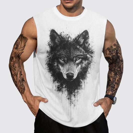 Wolf Round Neck Tank Top – Untamed Spirit Edition- TT01763