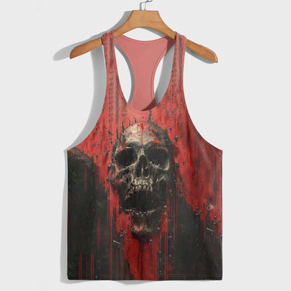 Skull 3D Racerback Tank Top- TT01767