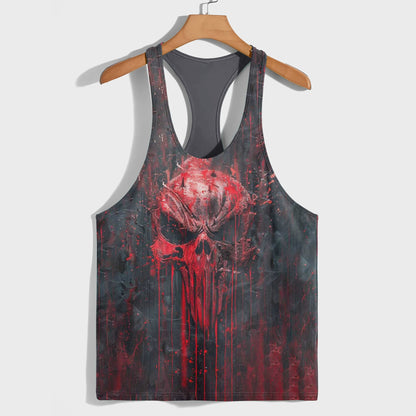 Skull 3D Racerback Tank Top- TT01769