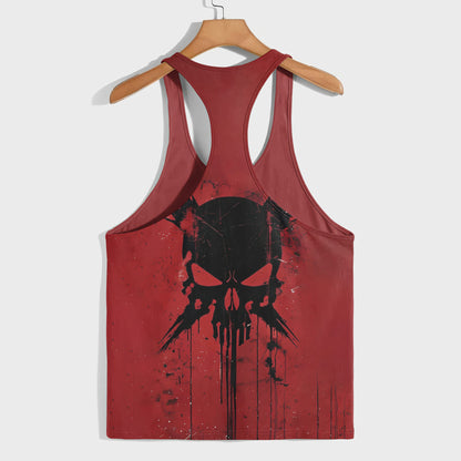 Skull 3D Racerback Tank Top- TT01790