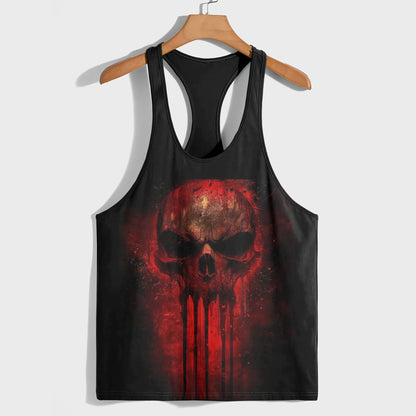 Skull 3D Racerback Tank Top- TT01792