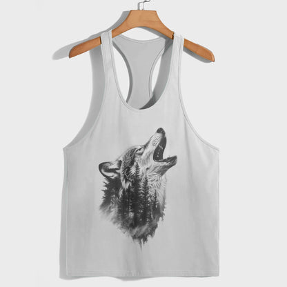 Savage Wolf Racerback Tank Top- TT01891