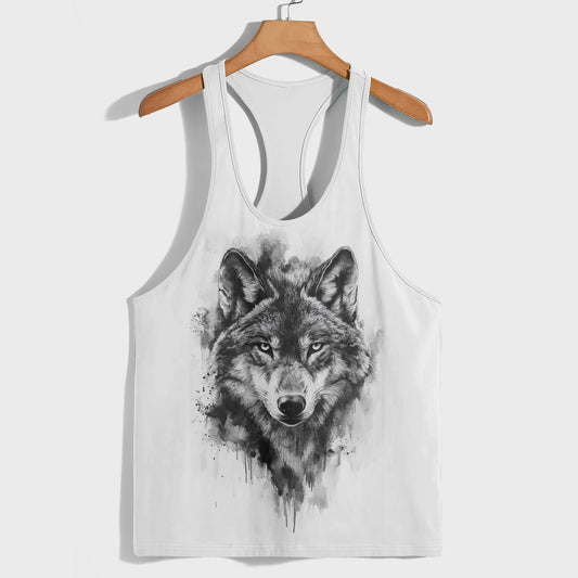 Savage Wolf Racerback Tank Top- TT01892