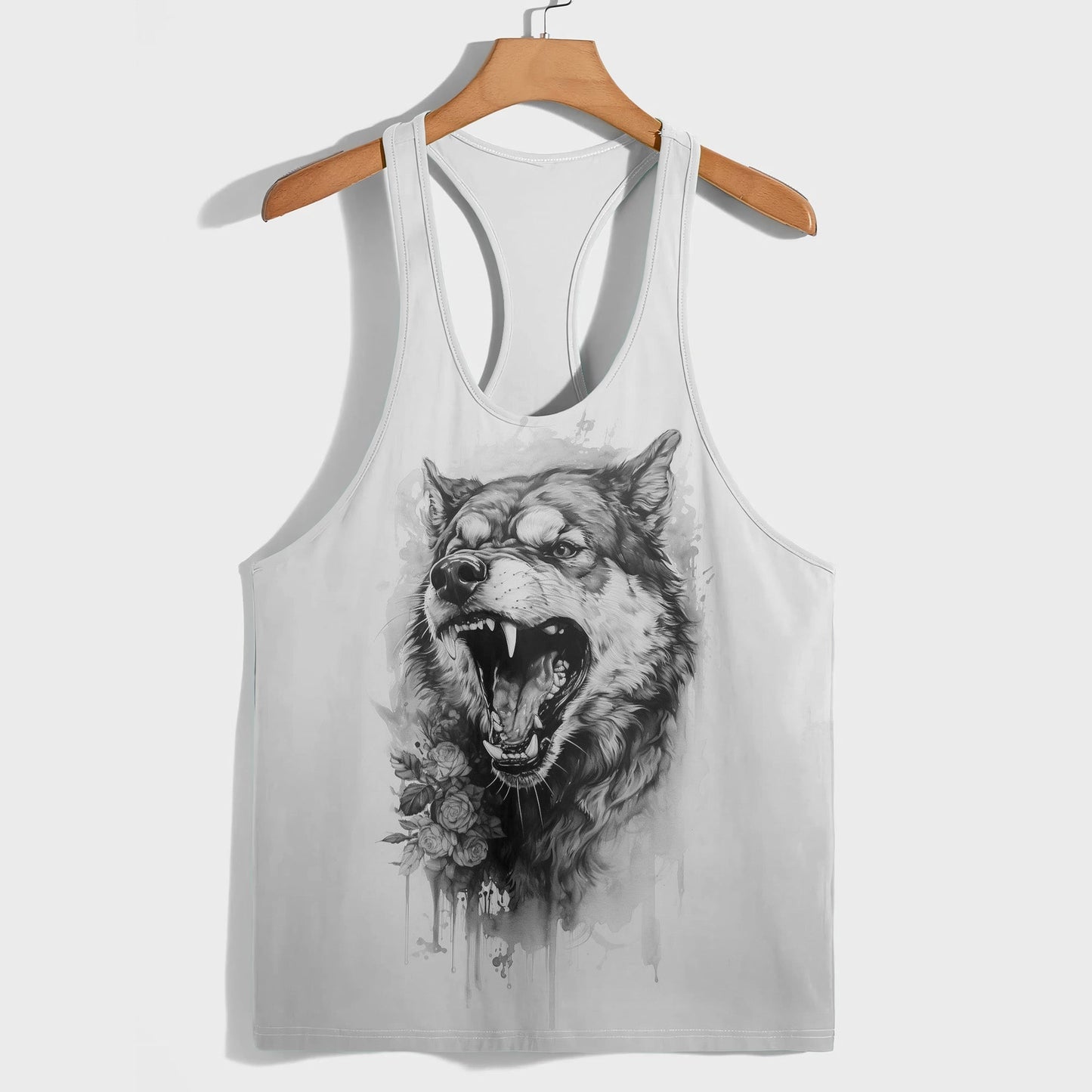 Savage Wolf Racerback Tank Top- TT01894