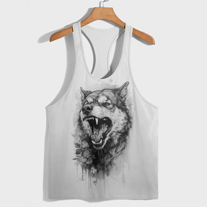 Savage Wolf Racerback Tank Top- TT01894