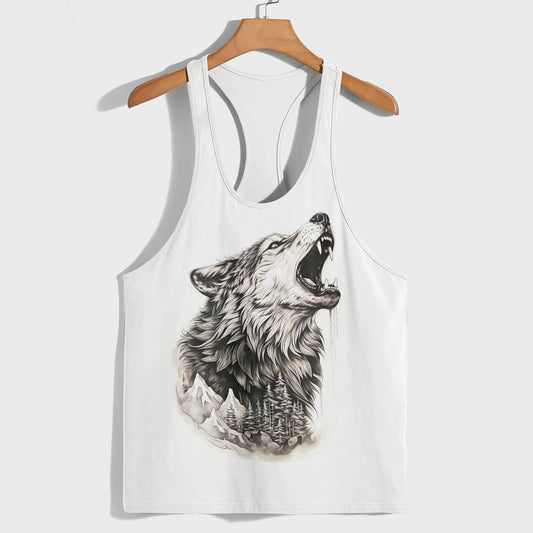 Savage Wolf Racerback Tank Top- TT01896