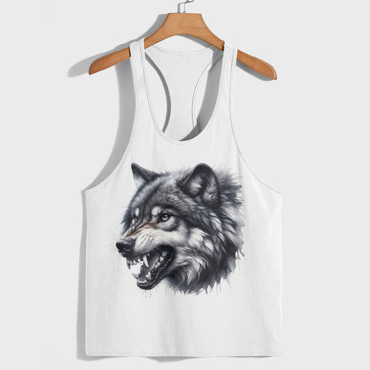 Savage Wolf Racerback Tank Top- TT01897