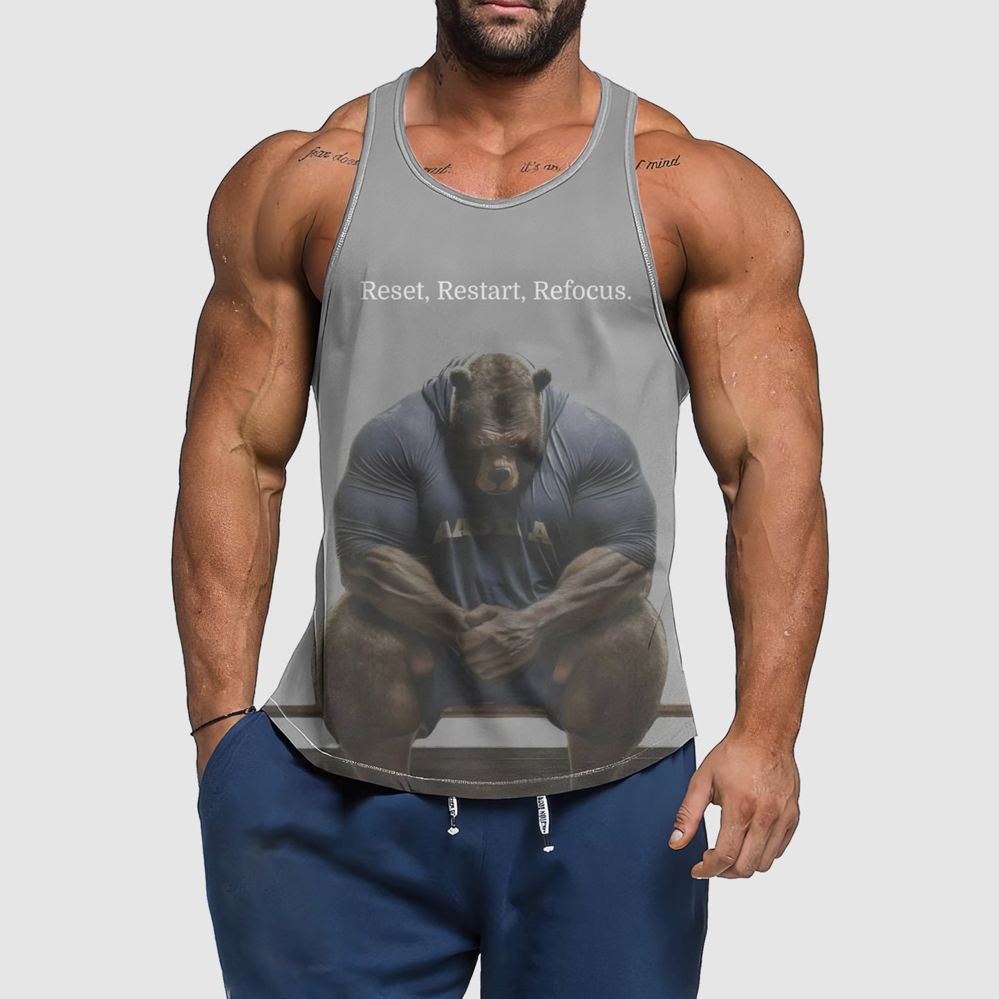 Ultimate Gym Tank Top for Men: Stay Cool and Comfy During Intense Workouts- TT02005