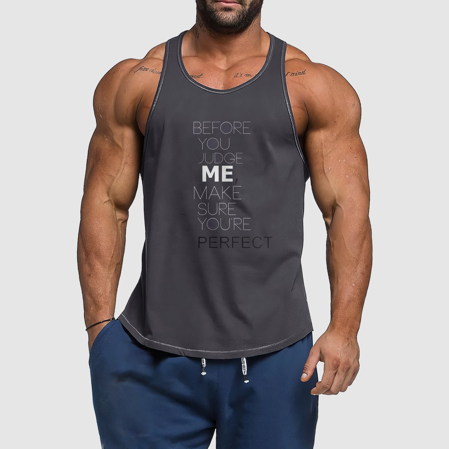 Ultimate Gym Tank Top for Men: Stay Cool and Comfy During Intense Workouts- TT02065