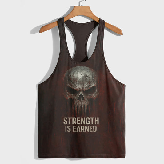 Skull 3D Racerback Tank Top- TT02317