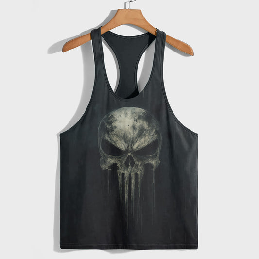 Skull 3D Racerback Tank Top- TT02319