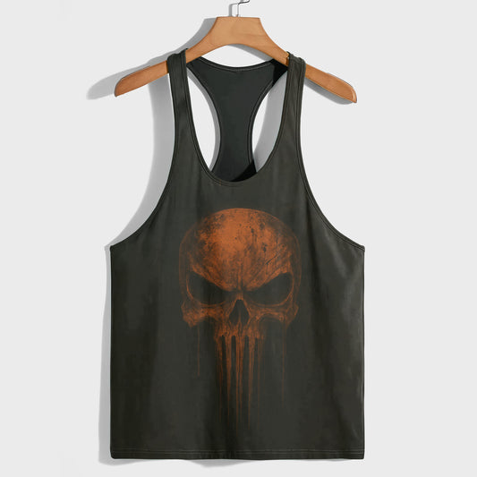 Skull 3D Racerback Tank Top- TT02328