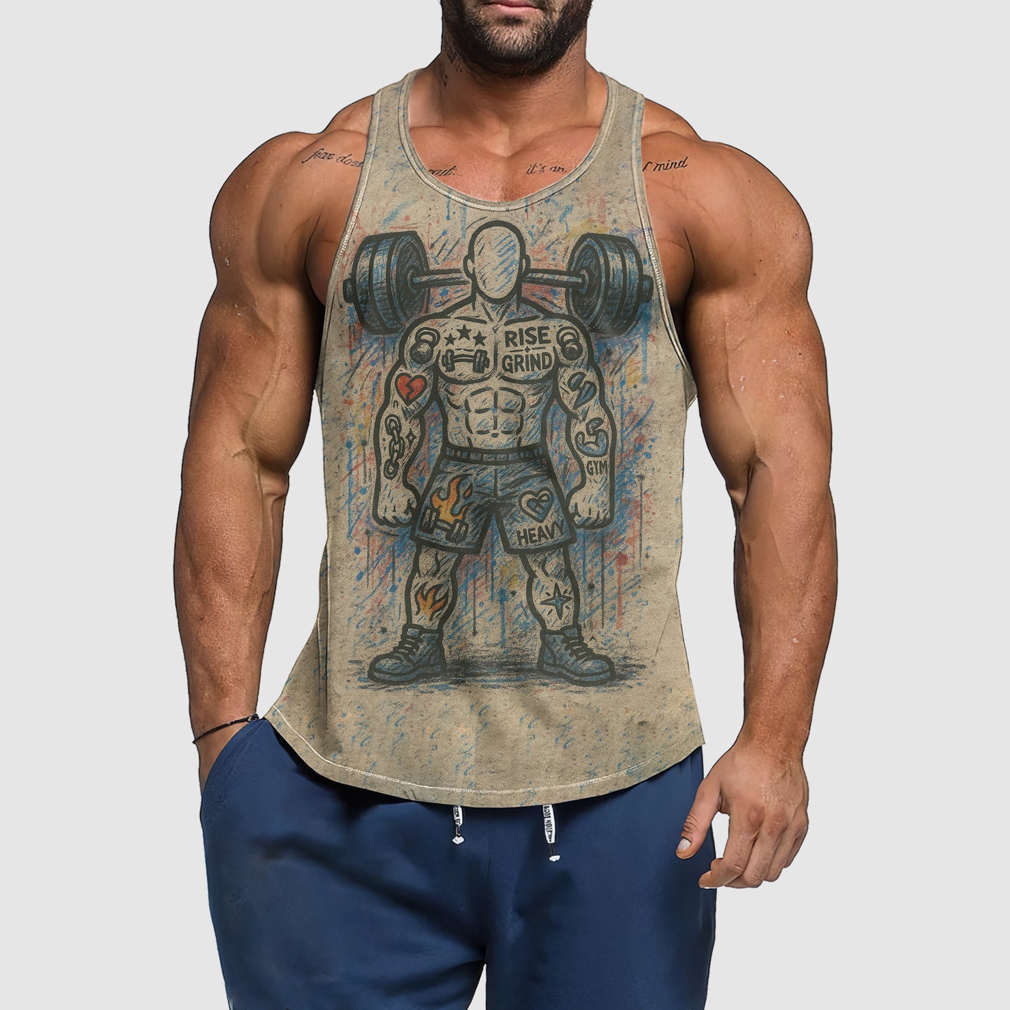 Ultimate Gym Tank Top for Men: Stay Cool and Comfy During Intense Workouts- TT02409