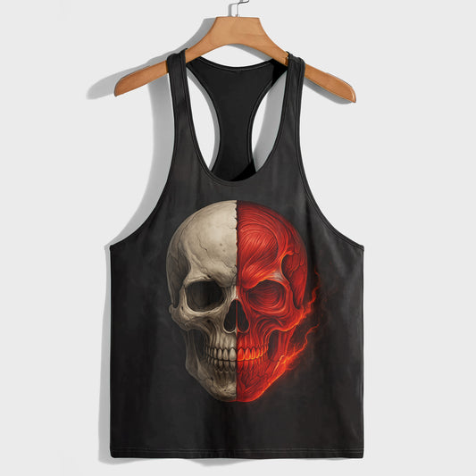 Skull 3D Racerback Tank Top- TT02472