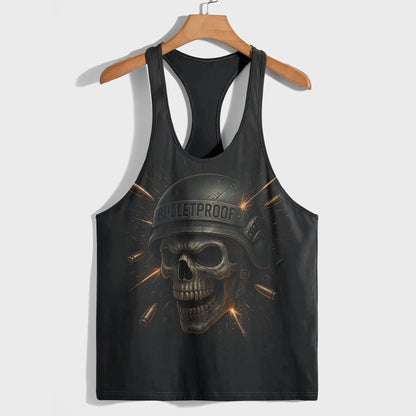 Skull 3D Racerback Tank Top- TT02476
