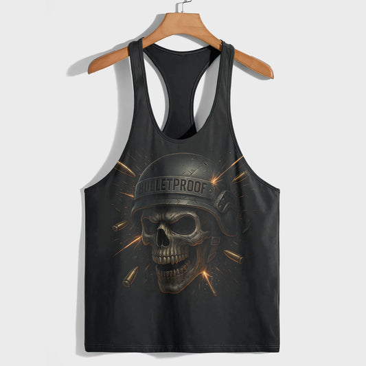 Skull 3D Racerback Tank Top- TT02476