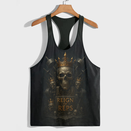 Skull 3D Racerback Tank Top- TT02483