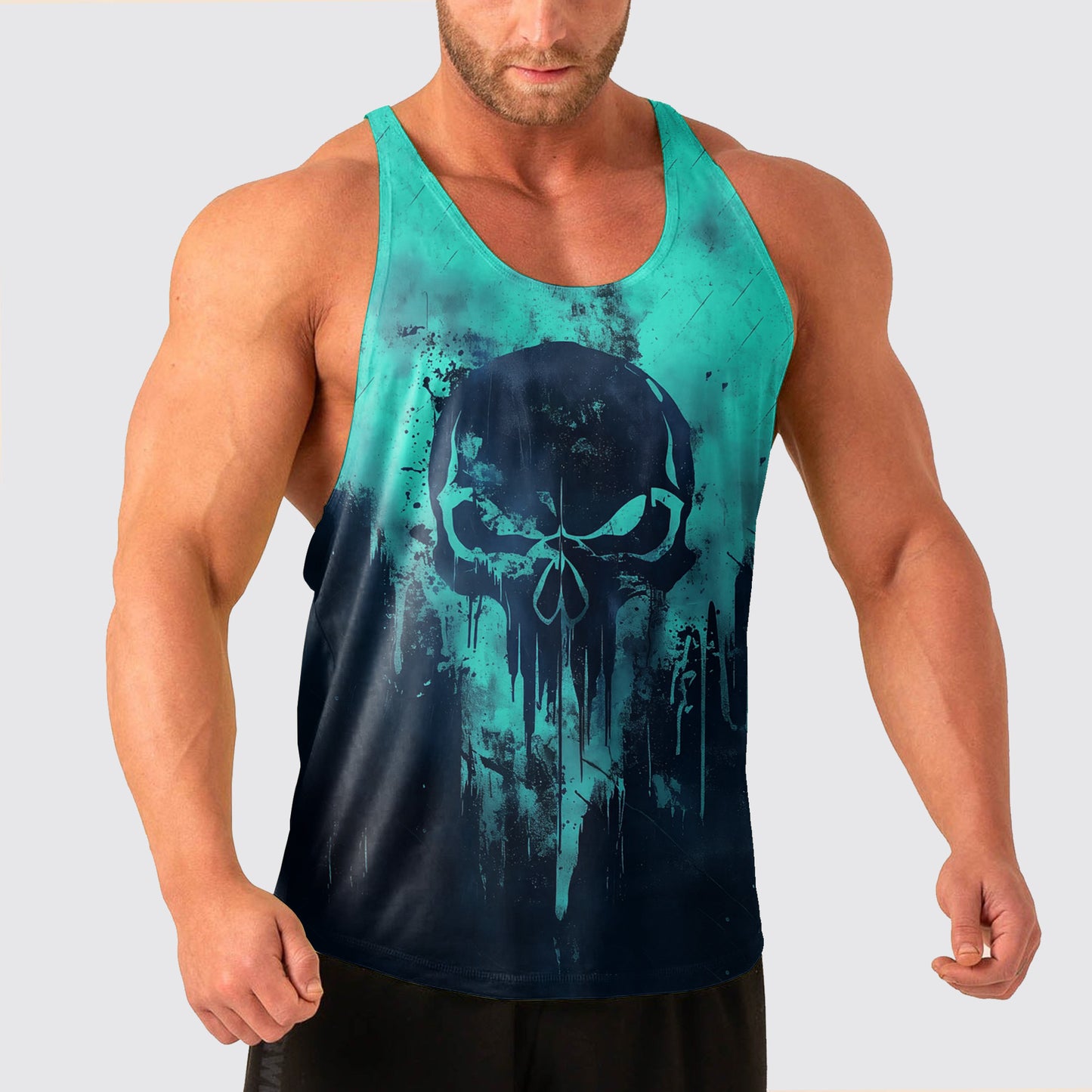 Skull Power Training Tank Top for Men- TT02580