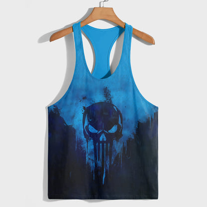 Skull 3D Racerback Tank Top- TT02641