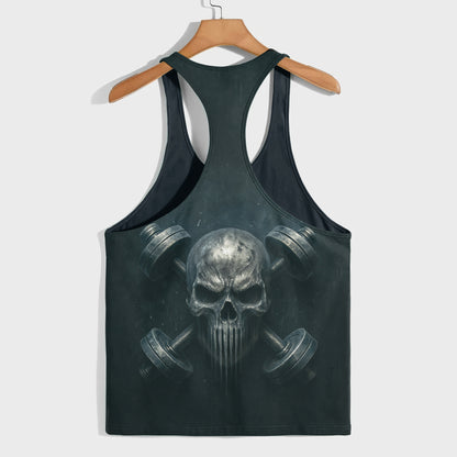 Skull 3D Racerback Tank Top- TT02689
