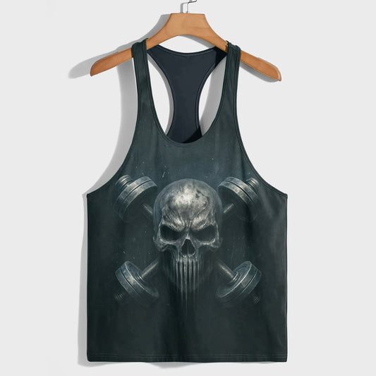 Skull 3D Racerback Tank Top- TT02689