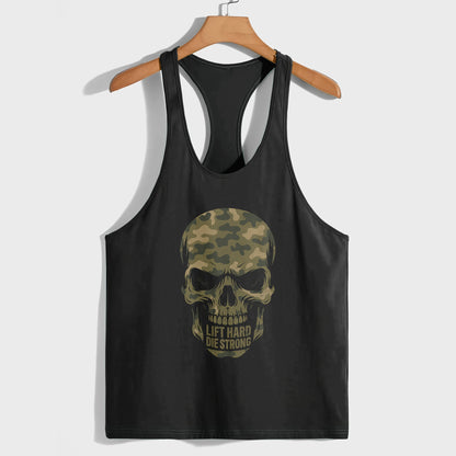Skull 3D Racerback Tank Top- TT02760